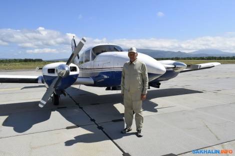 На Итурупе в аэропорту Ясный впервые приземлился частный легкомоторный самолет