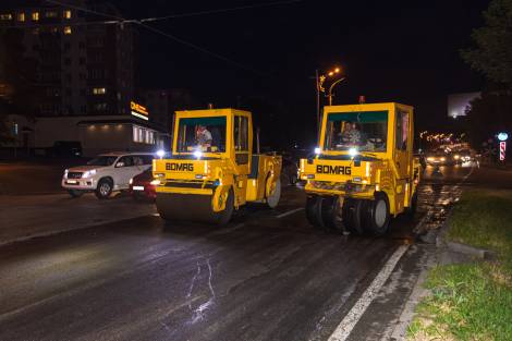 Во Владивостоке на центральной дороге ночью приступят к асфальтированию